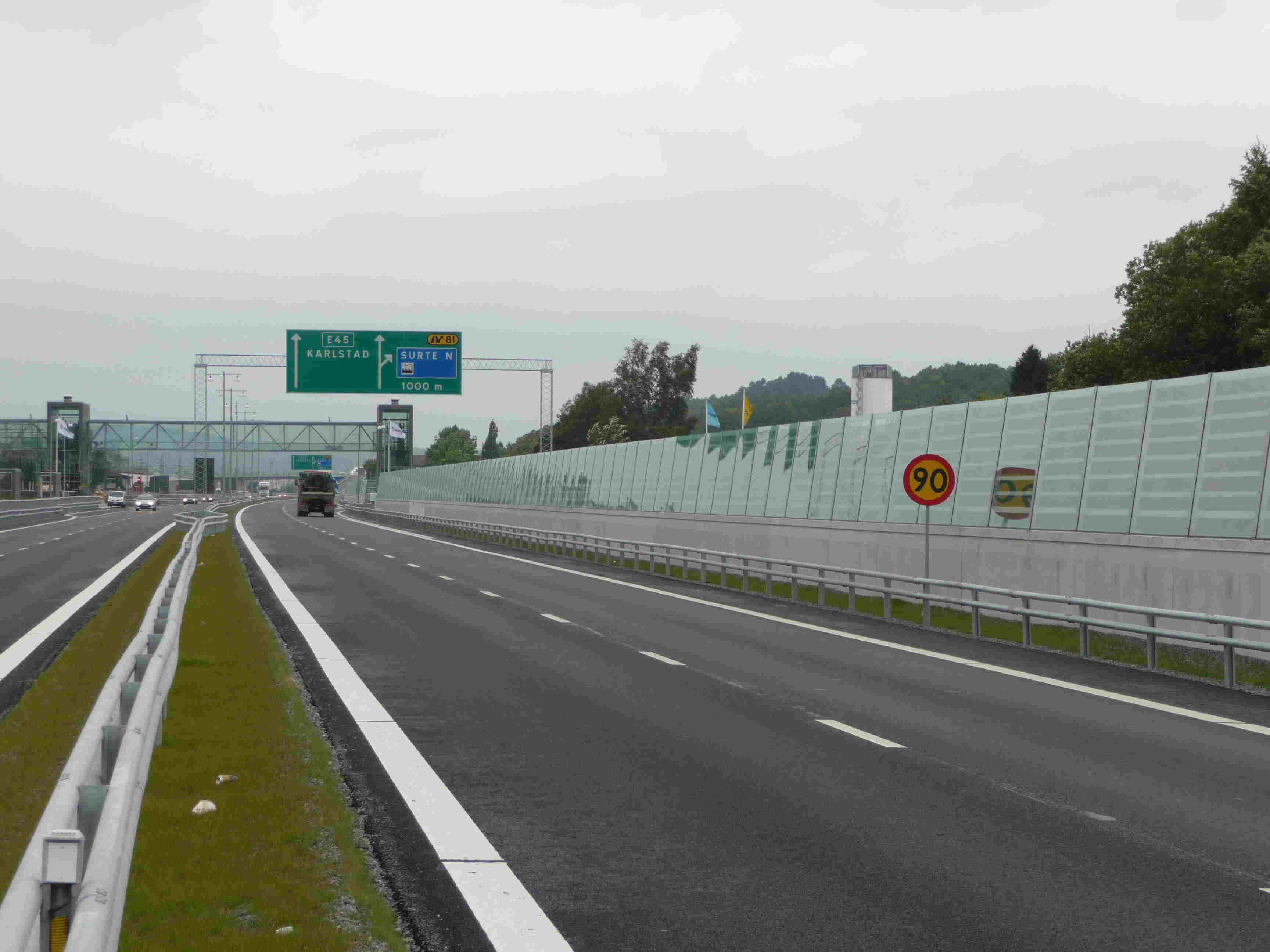 Highway Noise Reduction Fence in Sweden